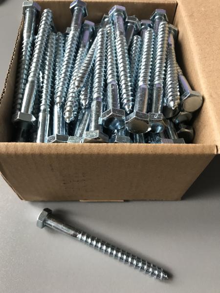 100 St. 8x120mm DIN 571 Holzschrauben M8 Sechskantschrauben Holzbau, 00571.010.0080.120 (VPE 100 Stück)